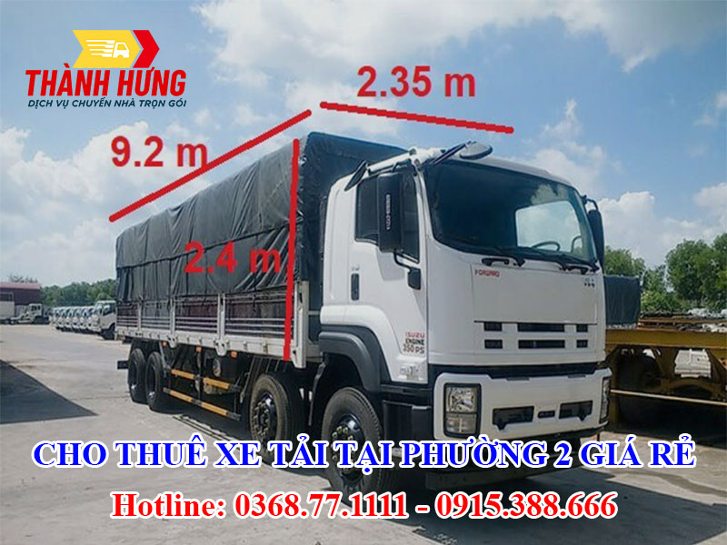 Cho Thuê Xe Tải Tại Phường 2 Giá Rẻ